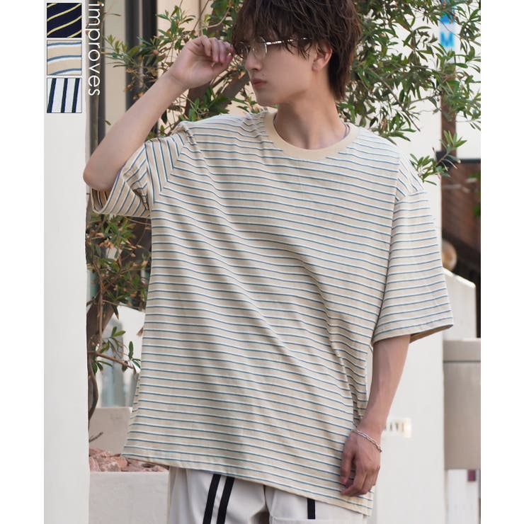 半袖Tシャツ メンズ ボーダー柄 | improves | 詳細画像1 