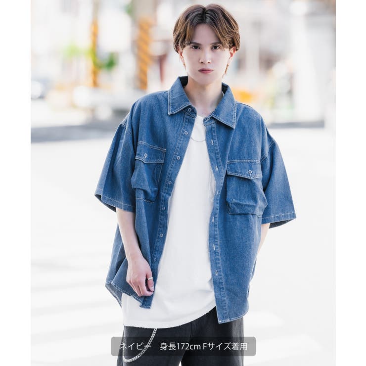 TOHGEN TOHGEN/長袖シャツ/--/デニム/IDG/th245-010 KATO'(カトーイリョウ) / 長袖デニムシャツ/M/コットン/IDG/胸