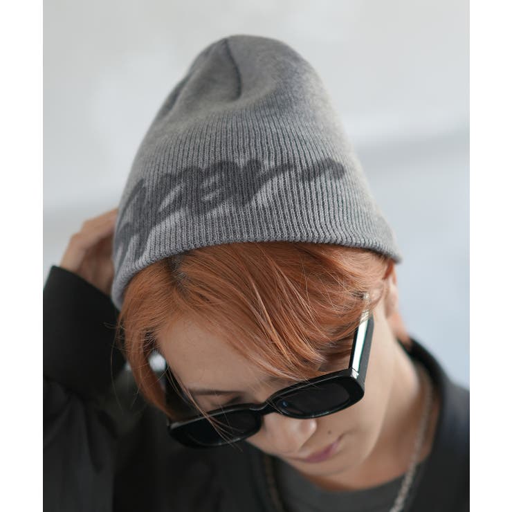 ニット帽 メンズ ロゴプリント[品番：IP000006874]｜improves（イン