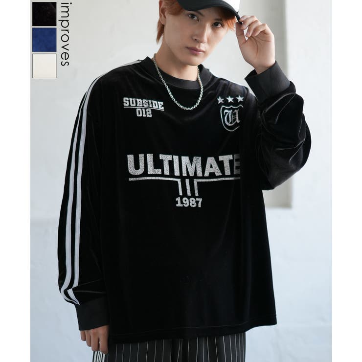 長袖Tシャツ メンズ ベロア | improves | 詳細画像1 