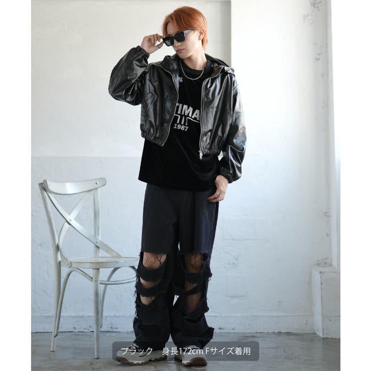 長袖Tシャツ メンズ ベロア | improves | 詳細画像5 