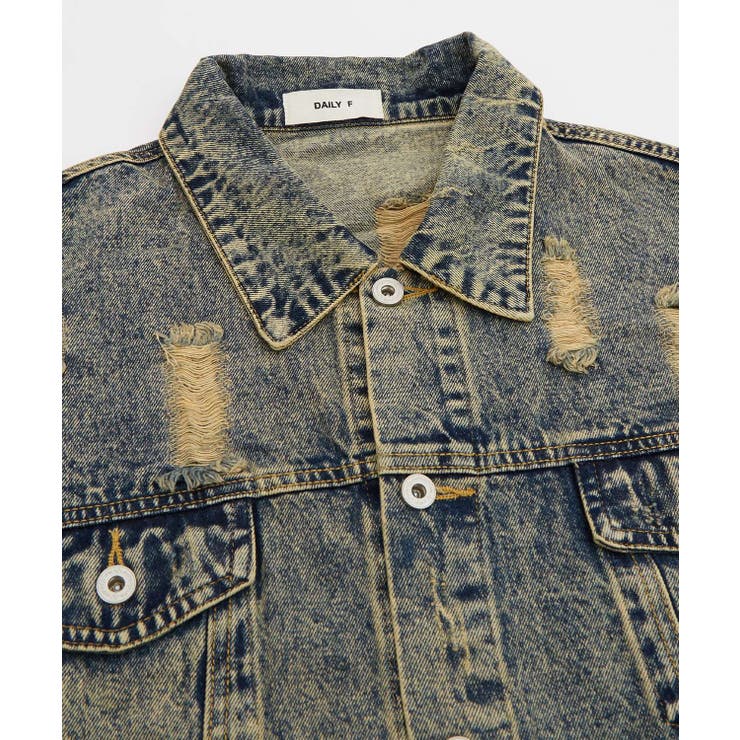 A GOOD BAD INFLUENCE REPAIRED DENIM JACKET デニムジャケット