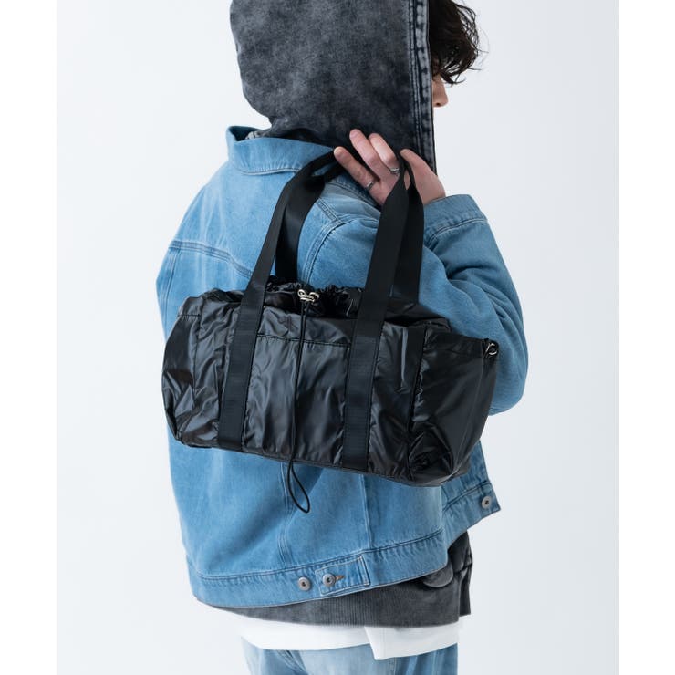 ブラック | ミニボストンバッグ メンズ メタリック | improves