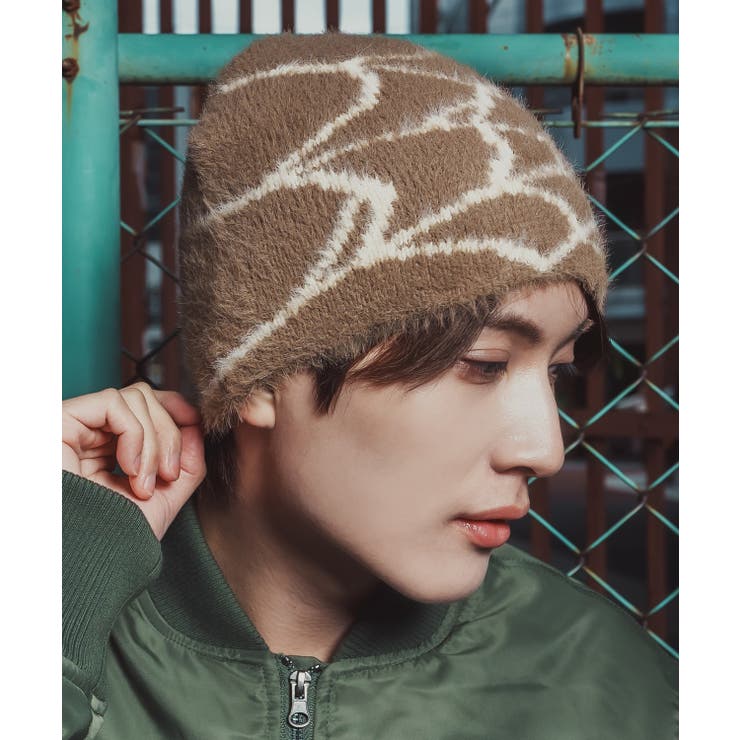 Ｂ-ブラウン | ファービーニー ニット帽 メンズ | improves