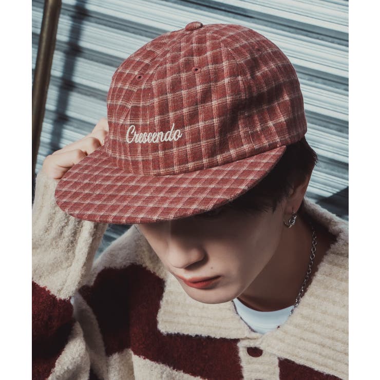 レッド | チェック柄 キャップ メンズ | improves
