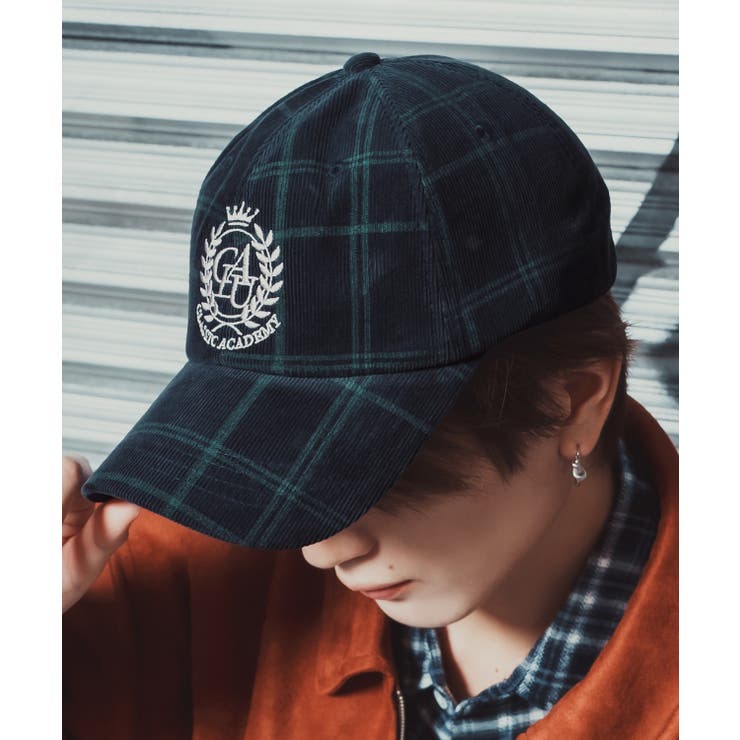 ブラック | コーデュロイ チェック柄 キャップ | improves