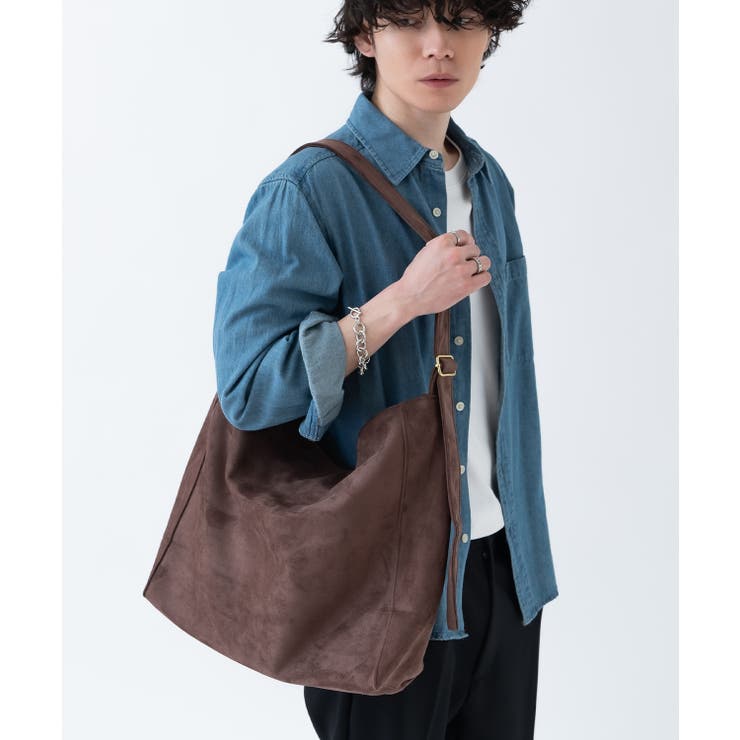ブラウン | ショルダーバッグ メンズ スエード調 | improves