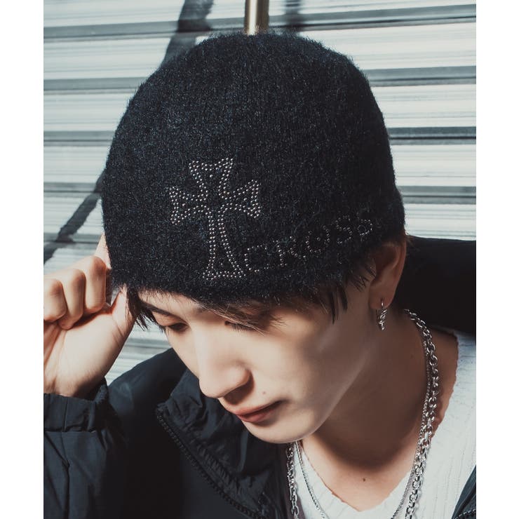 ブラック | ビーニー ニットキャップ クロス | improves