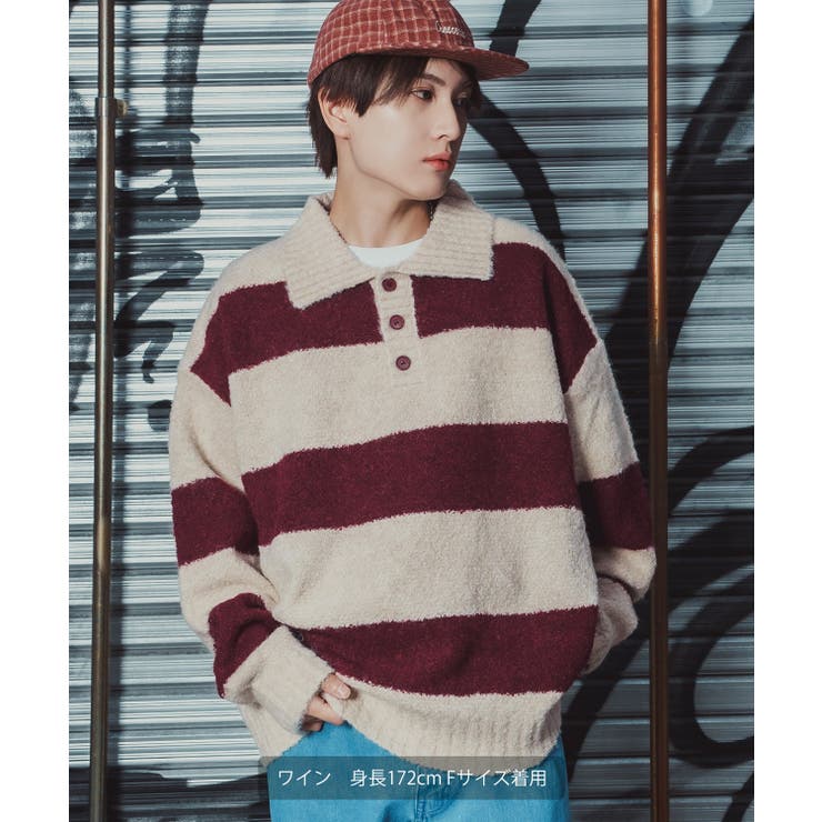 ニット ラガーシャツ ポロカラーセーター | improves | 詳細画像13 