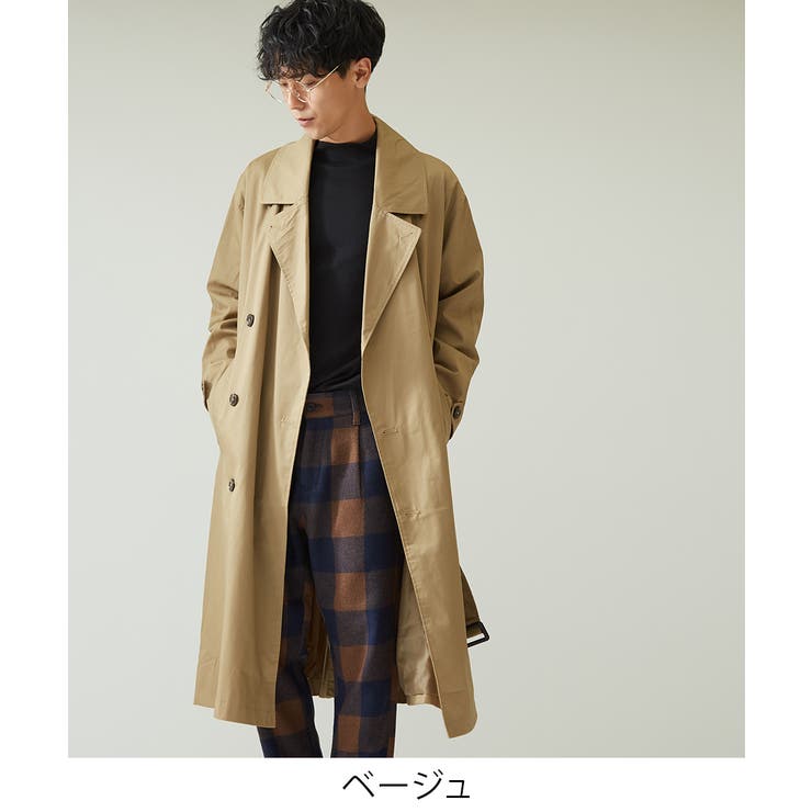 UNIQLO ベージュ ダブルブレスト トレンチコート L コットン100% SAINT UNIQLO ベージュ ダブルブレスト トレンチコート L コットン100% SAINT