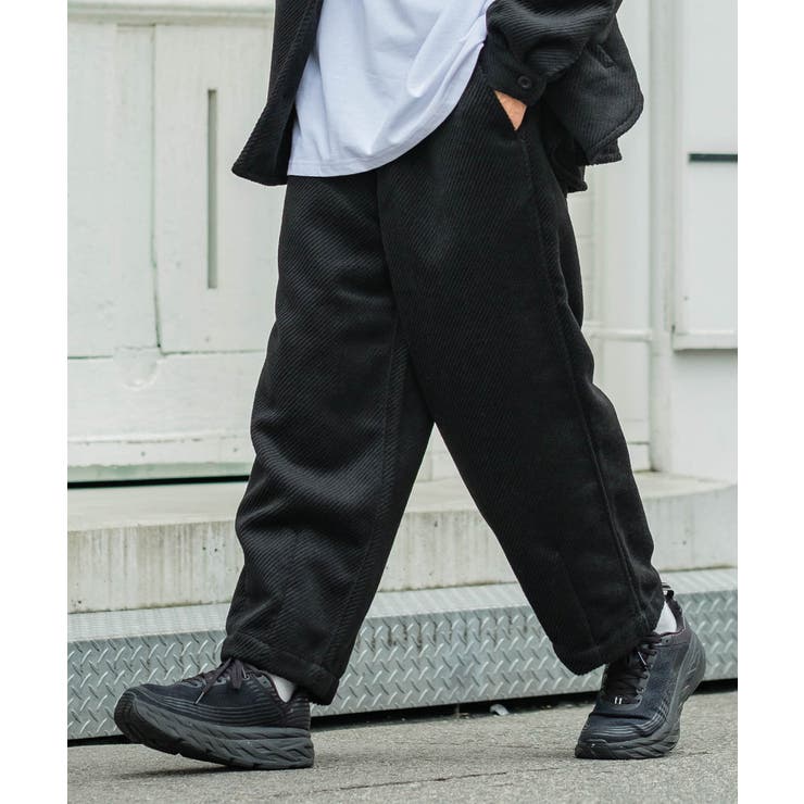 ブラック | ワイドパンツ メンズ レディース | improves