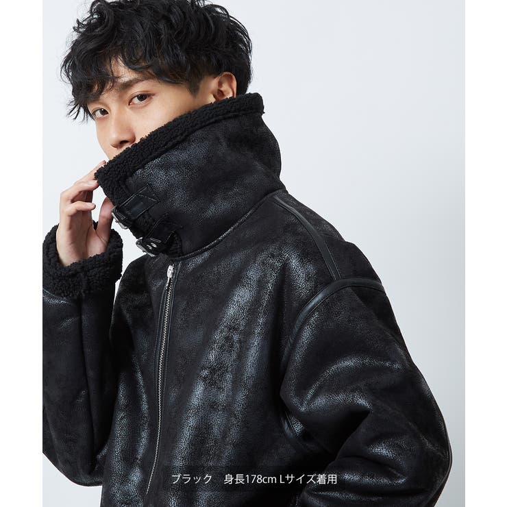 Mサイズ］RIP SLYME ボアジャケット ブラック
