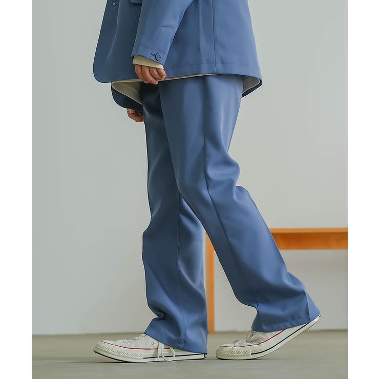 ブルーグレー | セミフレアパンツ メンズ セットアップ対応 | improves