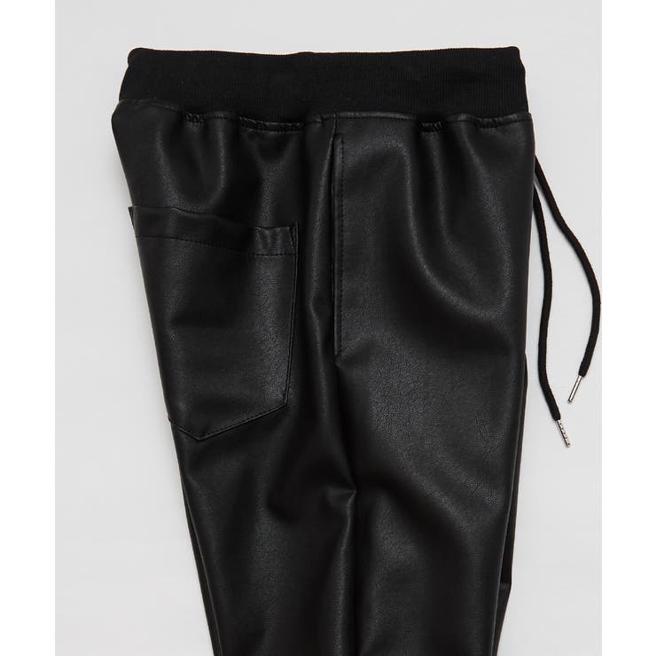 ジョガーパンツ メンズ フェイクレザーパンツ[品番：IP000005278