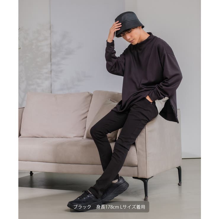 セットアップ対応 モックネック カットソー[品番：IP000005370