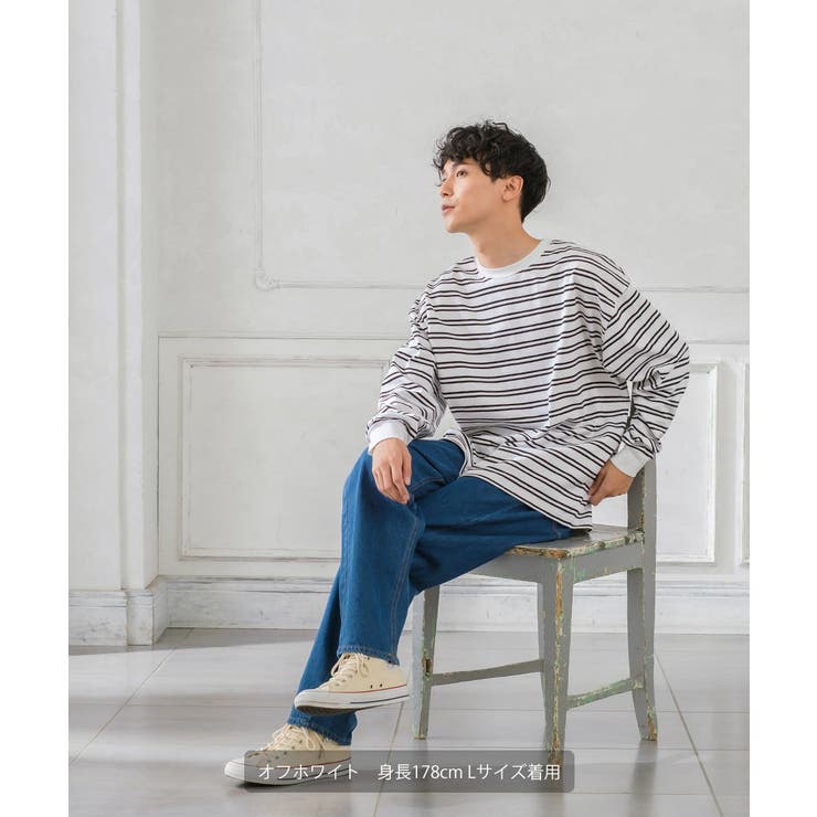 ボーダー Tシャツ カットソー[品番：IP000005378]｜improves