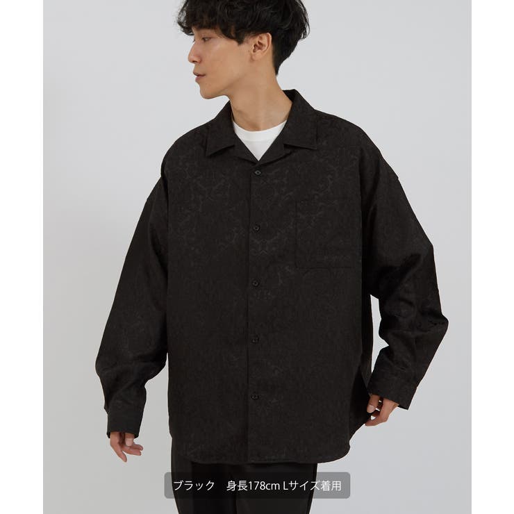 もみじ様V12] メンズシャツ Lサイズ ブラック もみじ様V12] メンズシャツ Lサイズ ブラック