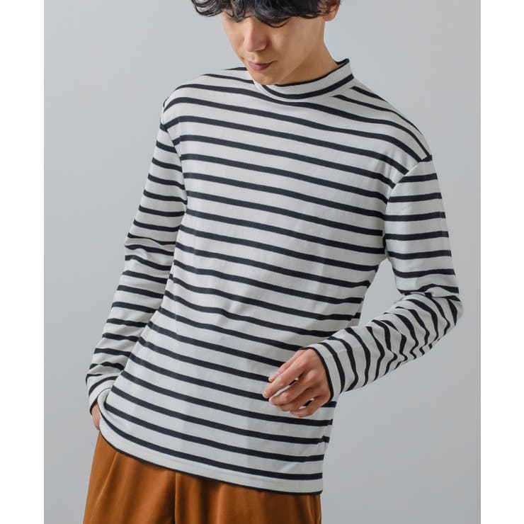 ロンT ボーダー モックネック[品番：IP000005506]｜improves（イン