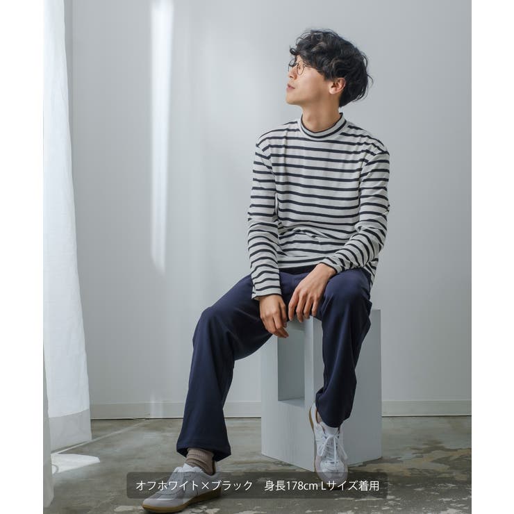 ロンT ボーダー モックネック[品番：IP000005506]｜improves（イン