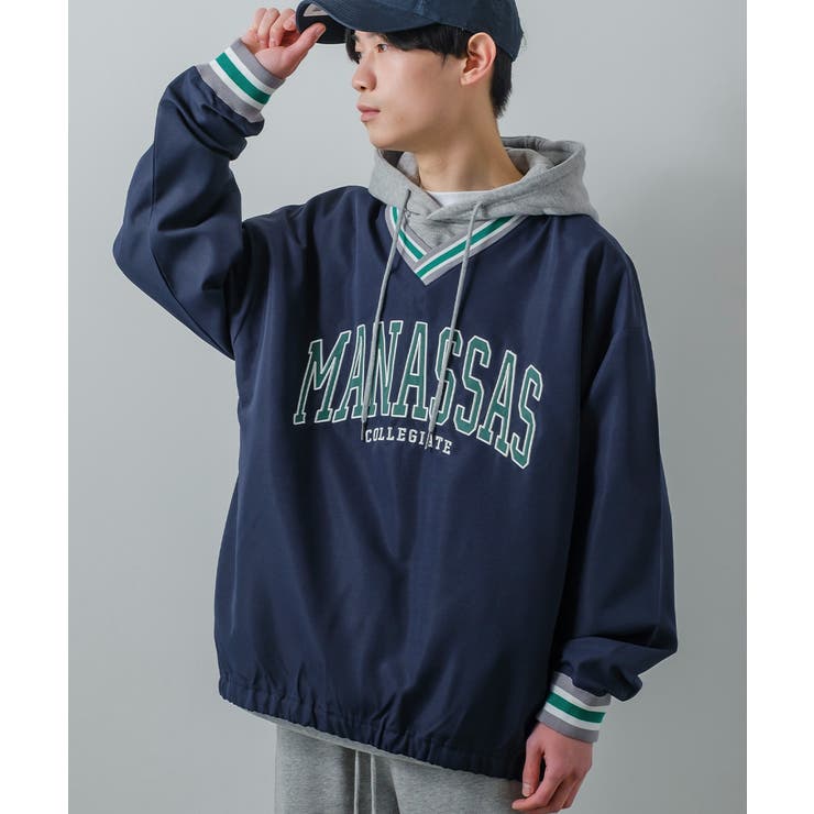 ネイビー | ロンT カレッジロゴ プルオーバー | improves