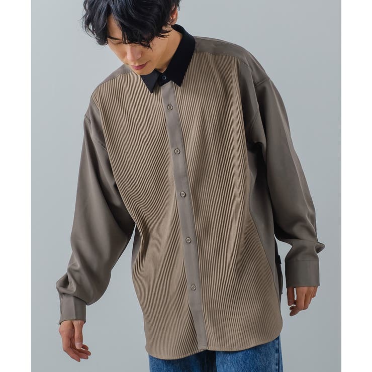 ナチュラルストレッチ カットプリーツ切替シャツ メンズ 品番 Ip Improves インプローブス のメンズファッション 通販 Shoplist ショップリスト