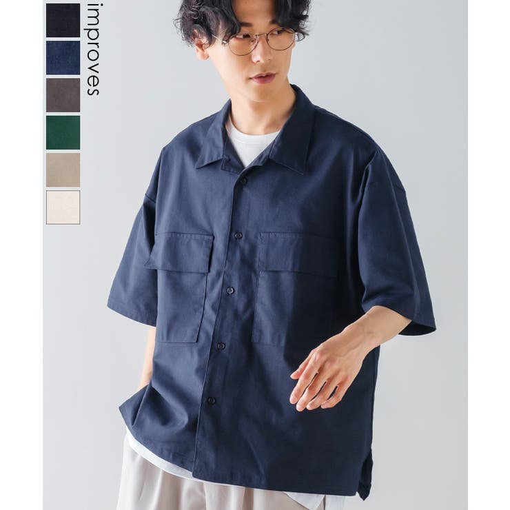 麻レーヨン CPO オープンカラーシャツ | improves | 詳細画像1 