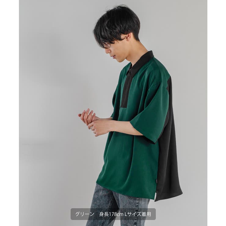 美品　PGG メンズ　ハーフジップ　半袖シャツ 美品 PGG メンズ ハーフジップ 半袖シャツ - メルカリ