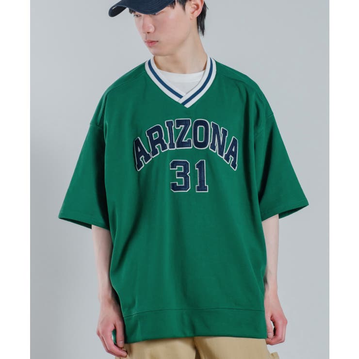 グリーン | 裏毛スウェット ロゴワッペン オーバーサイズ | improves