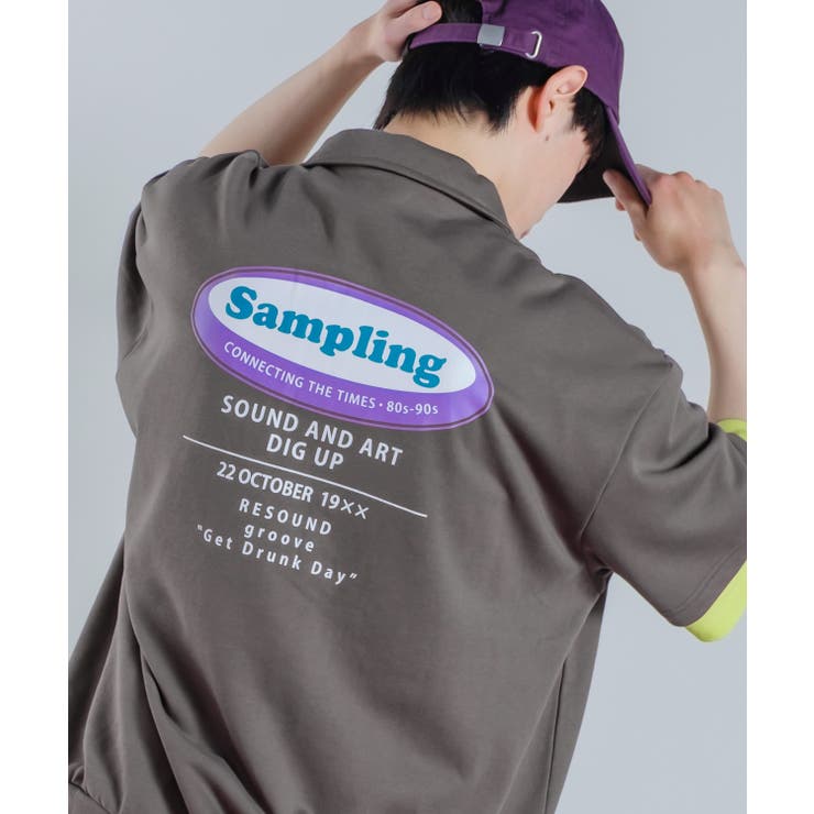 チャコール | 裏毛スウェット プリント 半袖 | improves