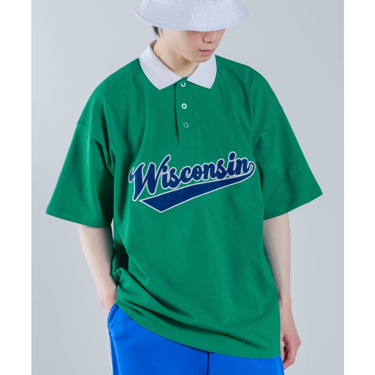 グリーン | USコットン ロゴアップリケ 刺しゅう | improves