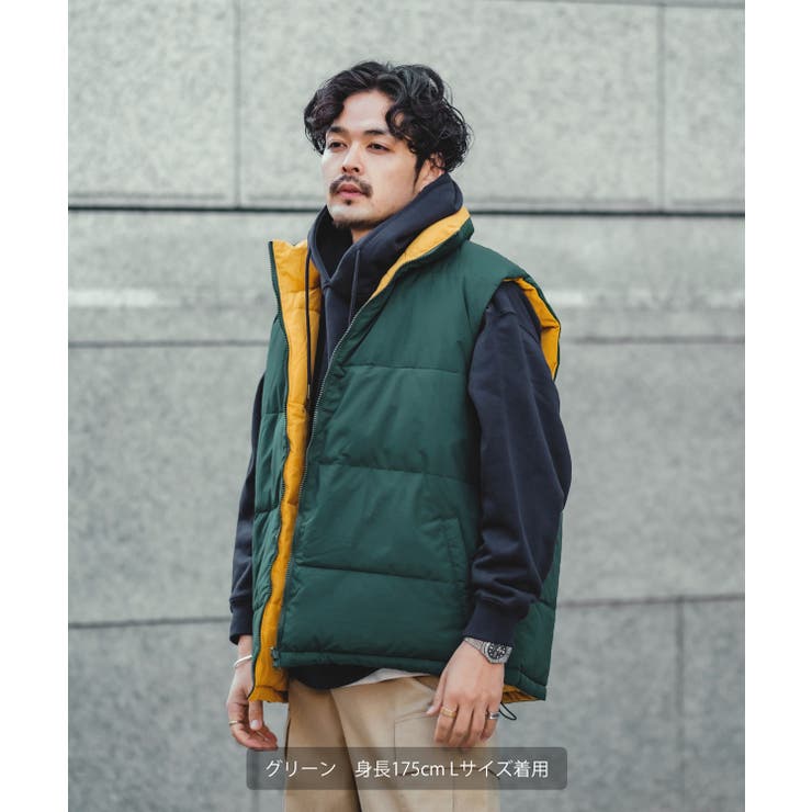 中綿ベスト メンズ リバーシブル | improves | 詳細画像3 