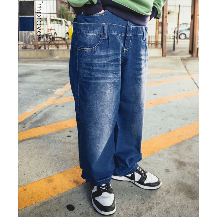student apathyダブルウエストバギーデニムパンツ リジットMサイズ ダブルウエストバギーデニムパンツ【一部店舗限定】｜WEGO