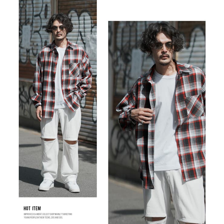 長袖シャツ メンズ ビエラチェック | improves | 詳細画像12 