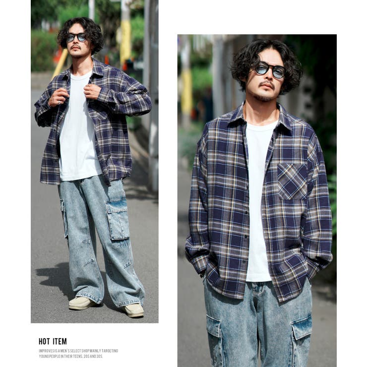 長袖シャツ メンズ ビエラチェック | improves | 詳細画像18 