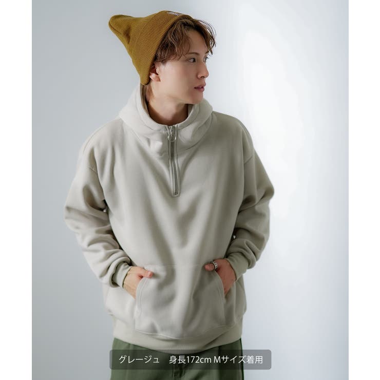 パーカー メンズ ハーフジップ | improves | 詳細画像9 