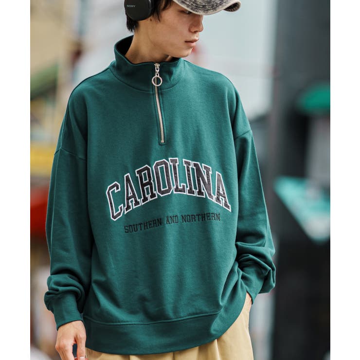 グリーン | トレーナー メンズ ハーフジップ | improves