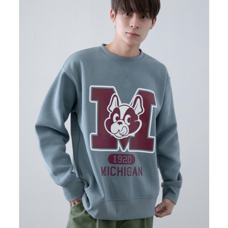 Ａ-ブルーグレー | トレーナー メンズ 裏起毛 | improves