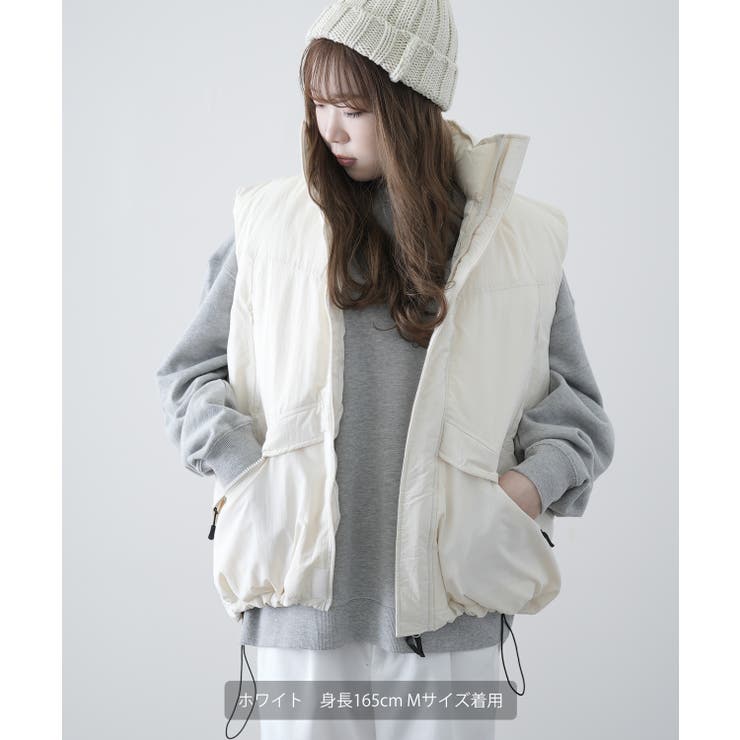 【人気✨】LACOSTE ホワイト ダウンベスト USＬおおきめ ゆったり ダウンベスト メンズ エコダウン[品番：IP000006407]｜improves