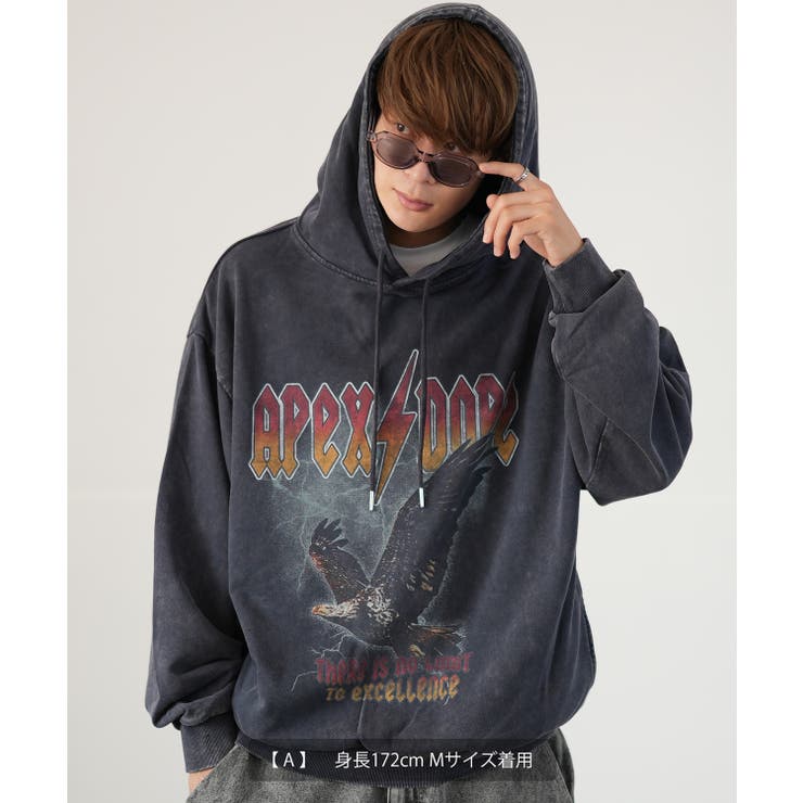 パーカー メンズ ヴィンテージ加工