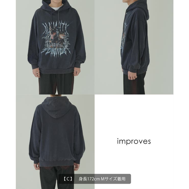 パーカー メンズ ヴィンテージ加工