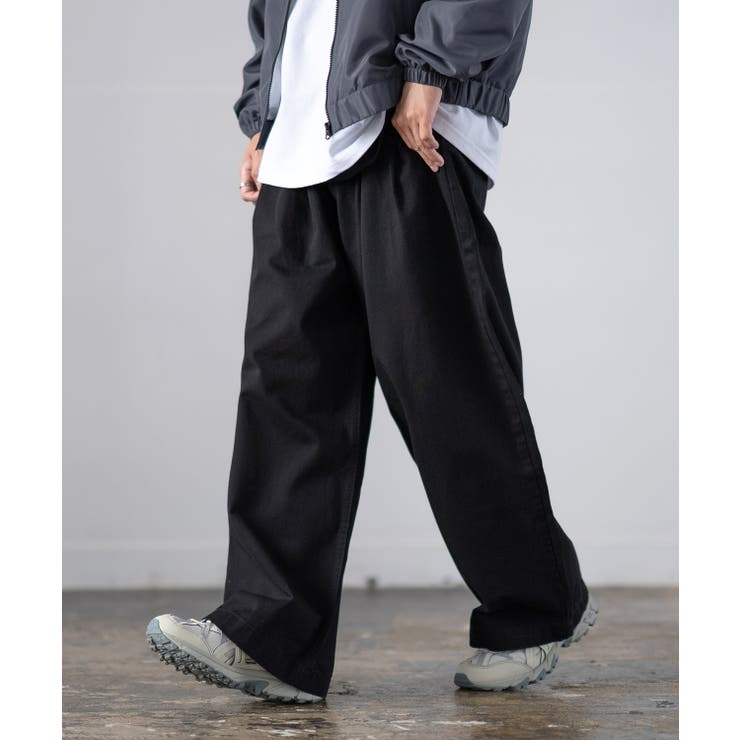 ワイドパンツ メンズ フリンジ加工[品番：IP000006445]｜improves