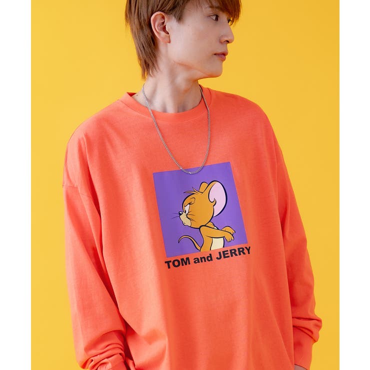 オレンジ | 長袖Tシャツ メンズ TOM&JERRY | improves