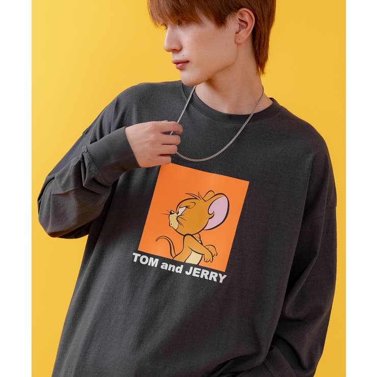 チャコール | 長袖Tシャツ メンズ TOM&JERRY | improves