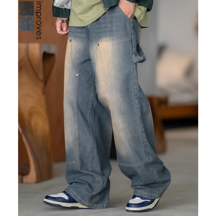 デニムパンツ メンズ ダブルニー[品番：IP000006765]｜improves（イン