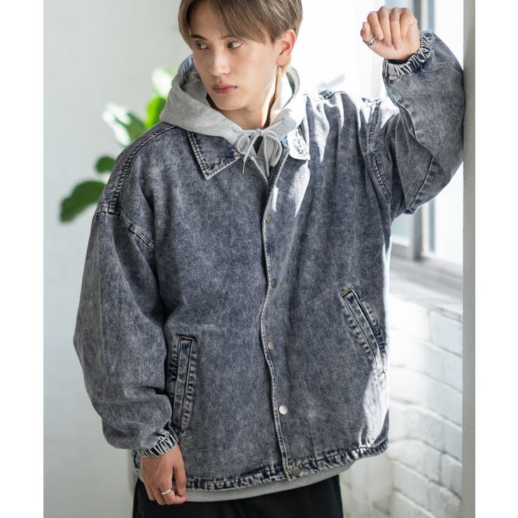 定価12.1万 18AW名作・美品 ウォッシュ＆ダメージデニムジャケット 46 デニムジャケット メンズ ケミカルウォッシュ[品番：IP000006788