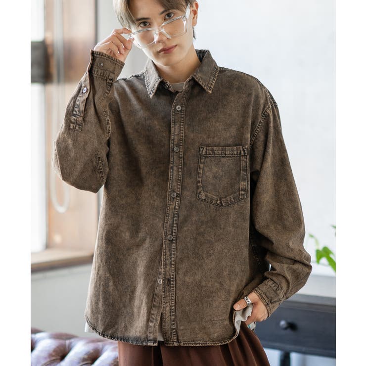 長袖シャツ メンズ デニム[品番：IP000006789]｜improves（イン