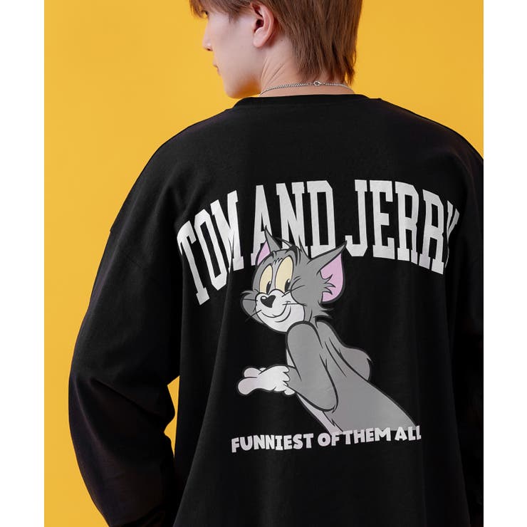 ブラック | 長袖Tシャツ メンズ TOM&JERRY | improves