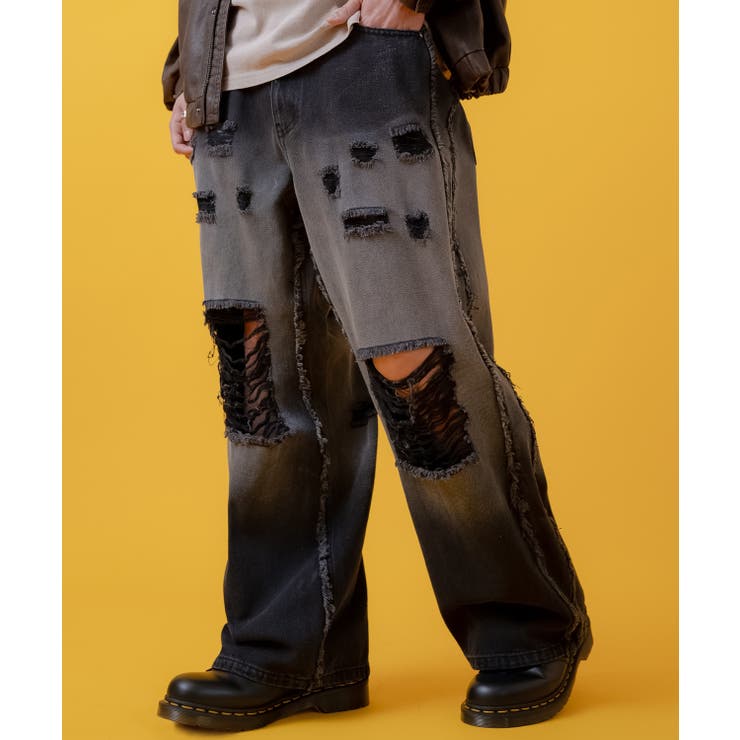 ブラック | デニムパンツ メンズ レディース | improves