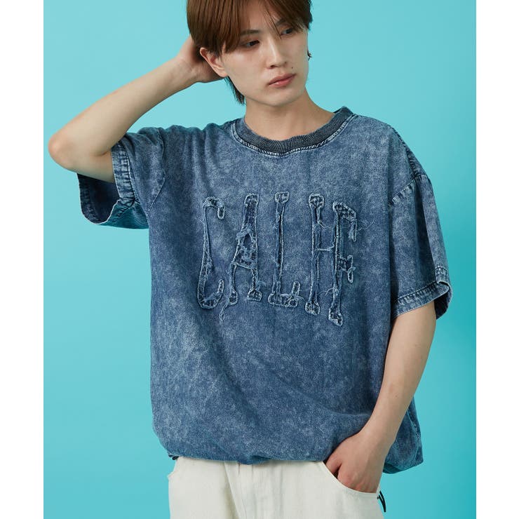 ブルー | Tシャツ メンズ ウォシュド加工 | improves