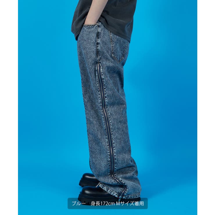 デニムパンツ メンズ ウォッシュド[品番：IP000007099